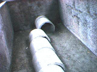 Sewage Pipe Displaced