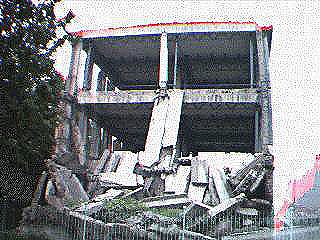 Devastated School Library Building Preserved