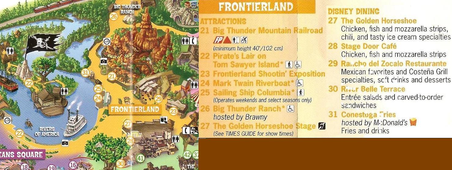 Disneyland - Frontierland Interactive Map